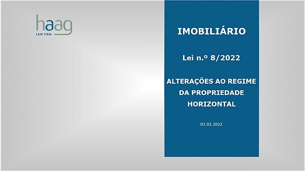 Lei n.º 8/2022 - Alteração do Regime da Propriedade Horizontal